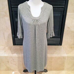 Aryrh Gray Knee Length Dress with Ruffles